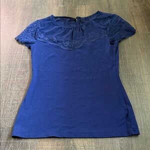 Express Lace Top Small Short Sleeve Blouse